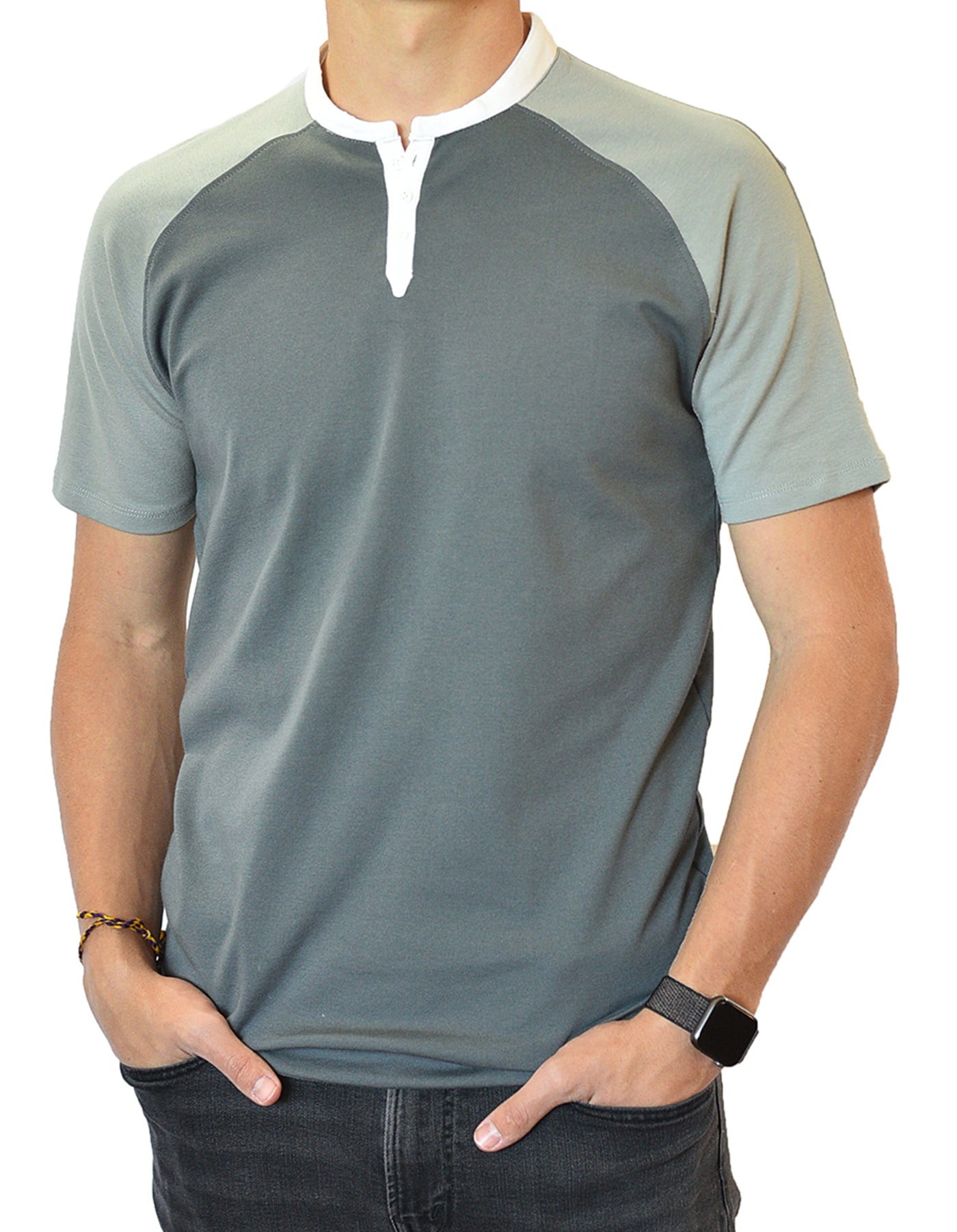 Double-faced jersey Henley T-shirt Standard fit | Le 31 | Shop Men's