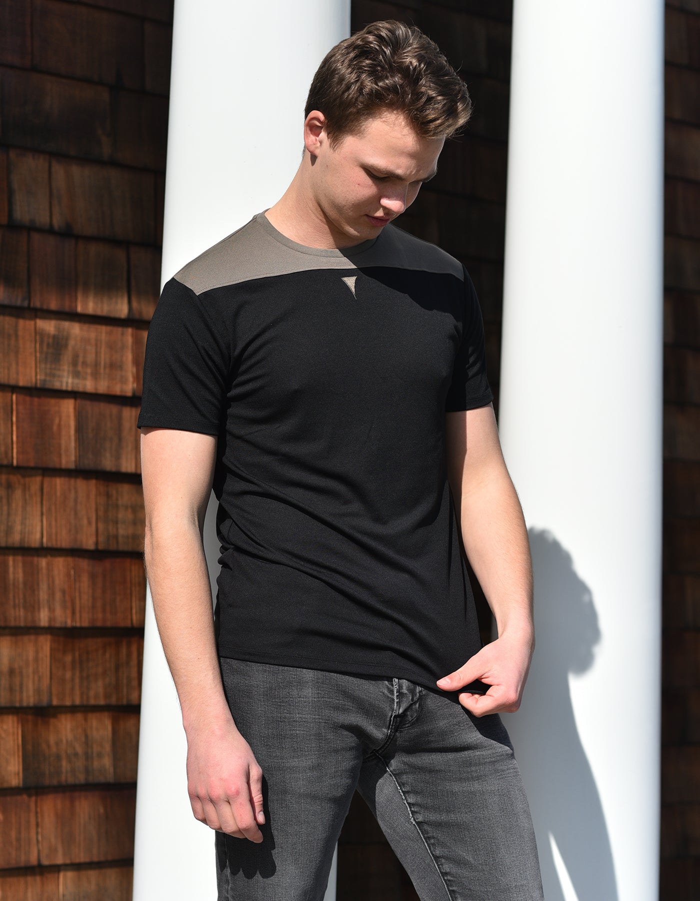 Short Sleeve Crew Collar