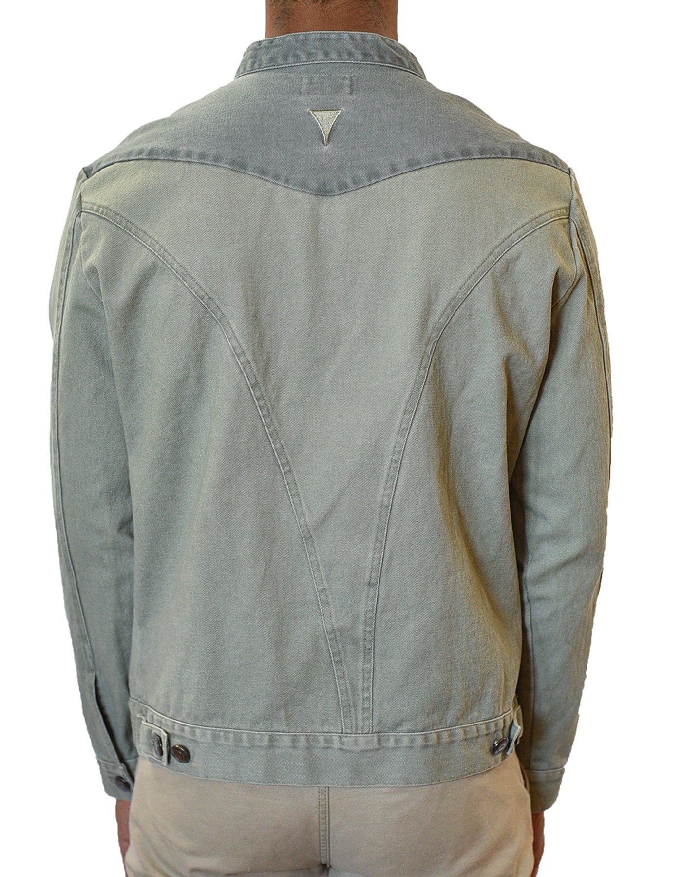 Not Your Classic Jean Jacket - Better! Durable, Soft Denim in Washed Olive Green