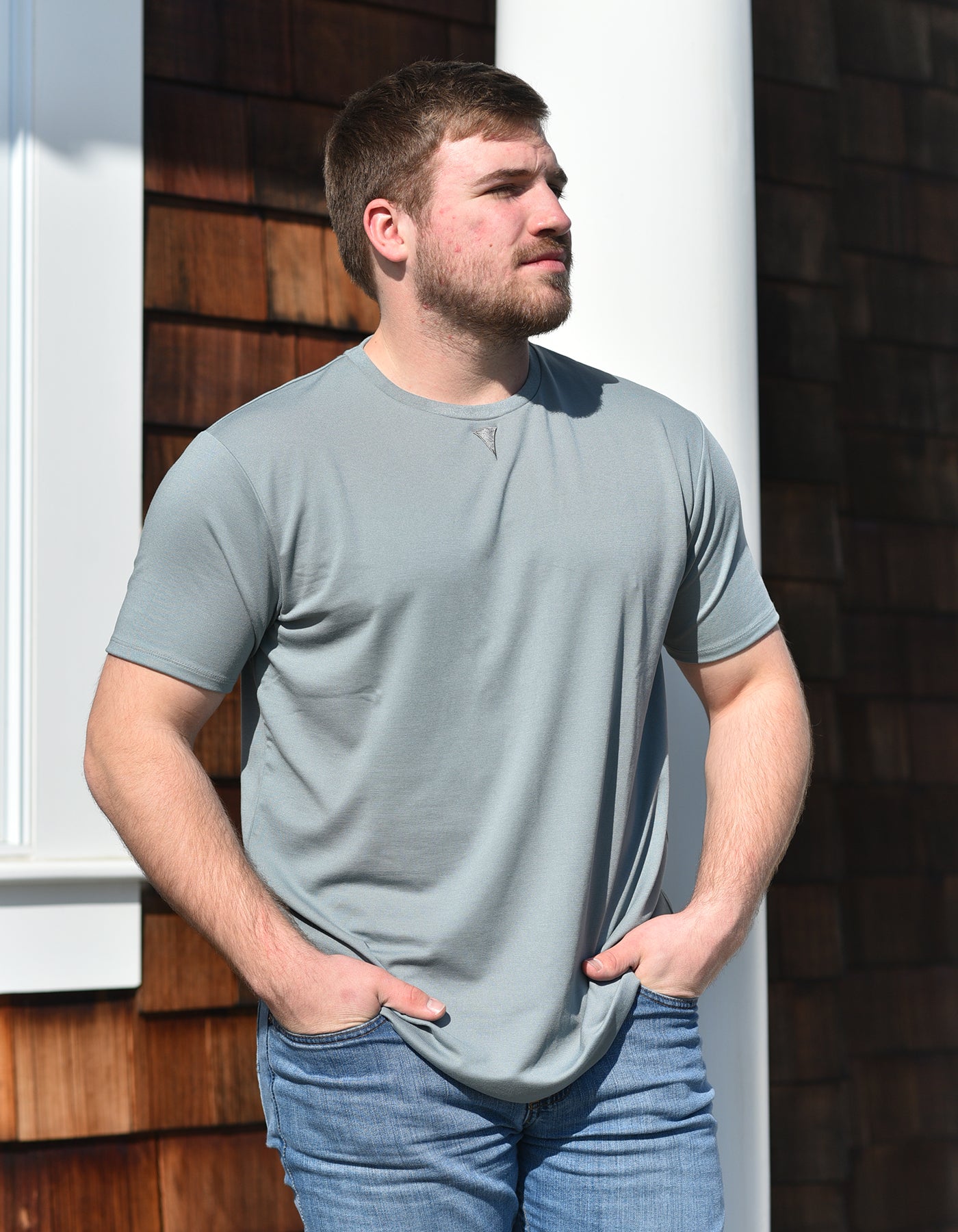 Short Sleeve Crew Collar