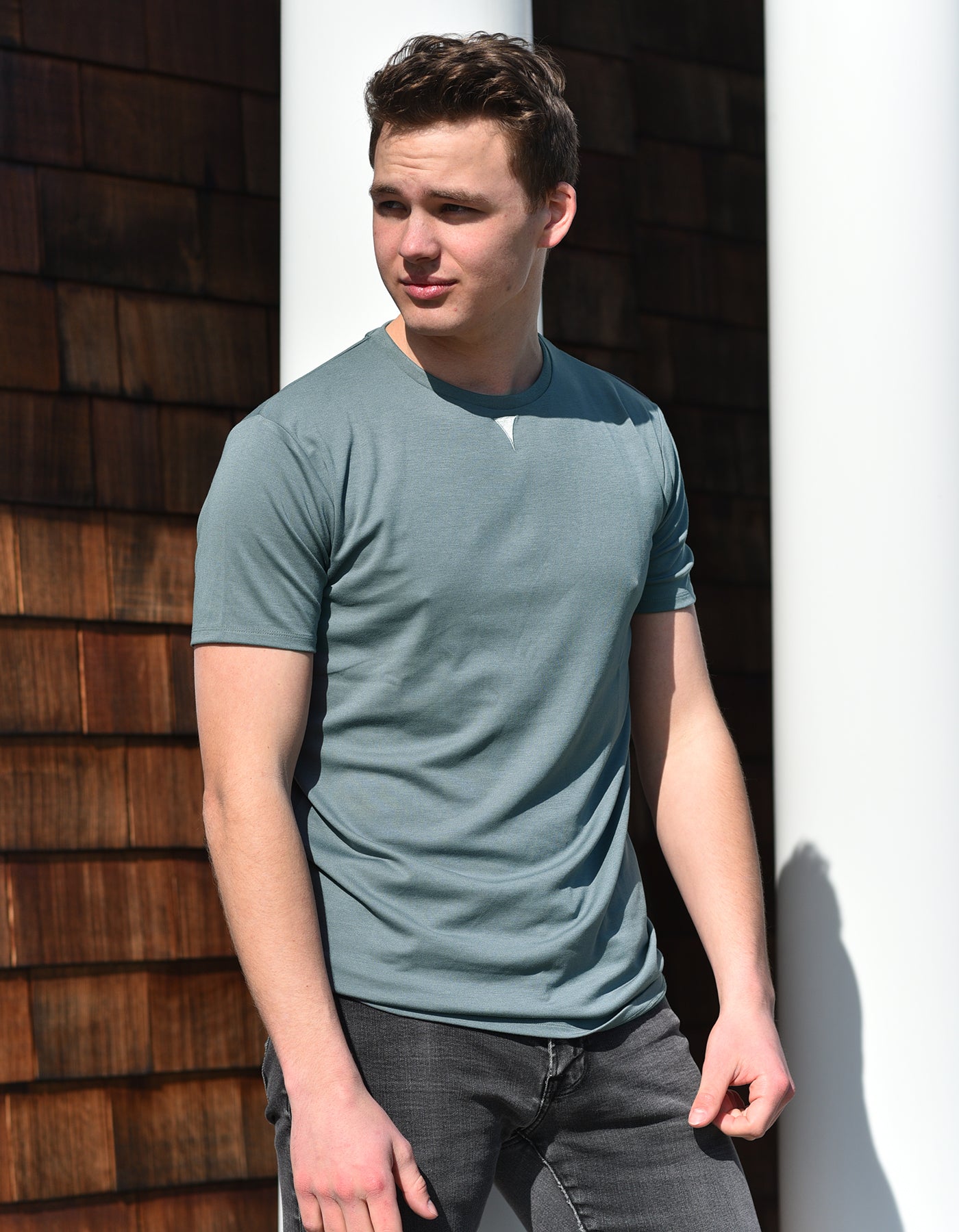 Short Sleeve Crew Collar