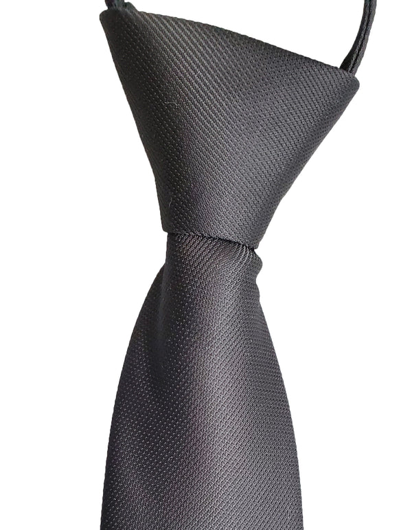 Black Tie - Standard Zipper Zip-Up Necktie