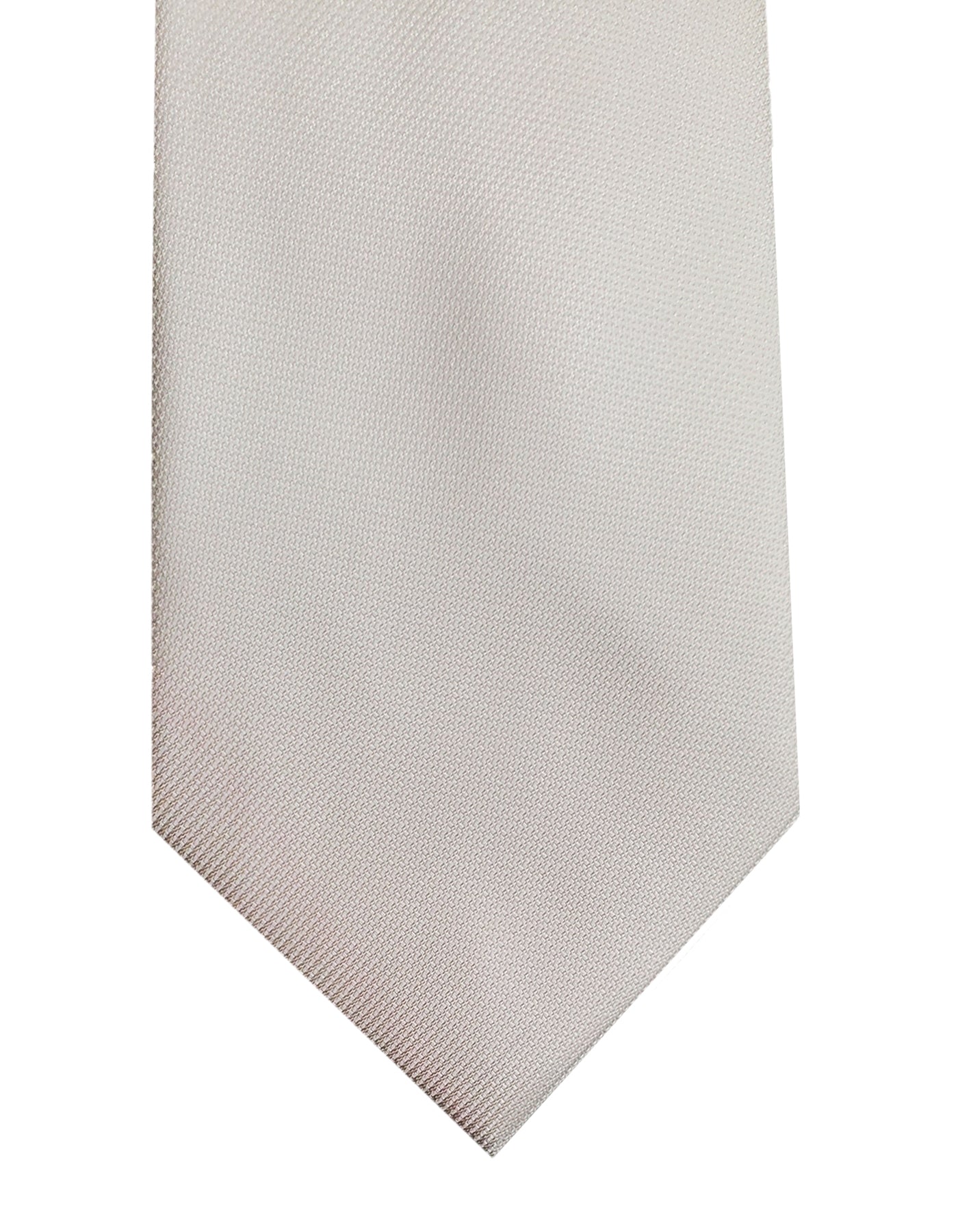 Ivory Off White Tie - Standard Zipper Zip-Up Necktie