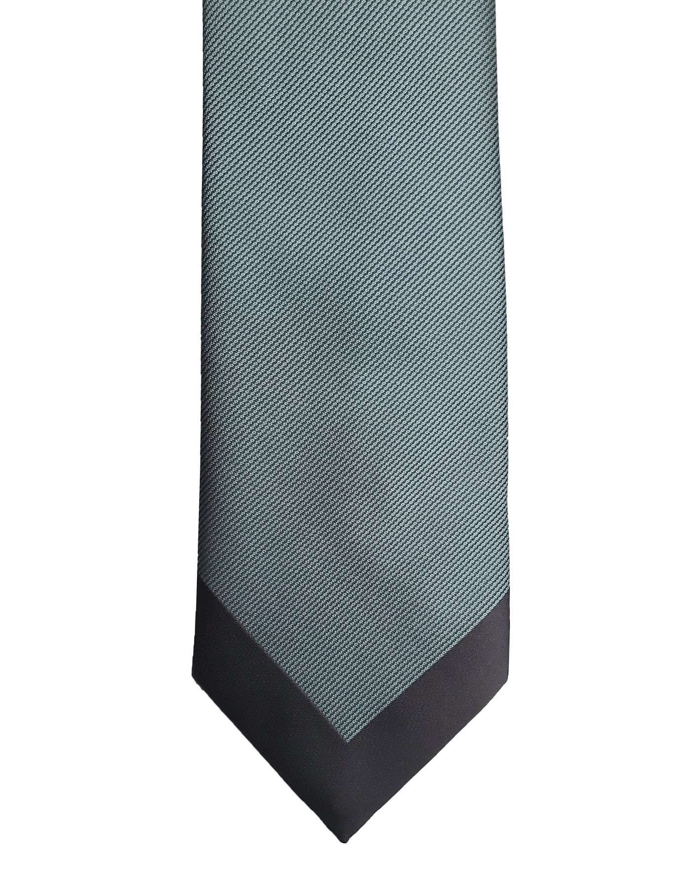 Dark Green Blue Aqua Marine Color Black Pattern Tie - SpearPoint Zipper Zip-Up Necktie - Standard Zipper Zip-Up Necktie
