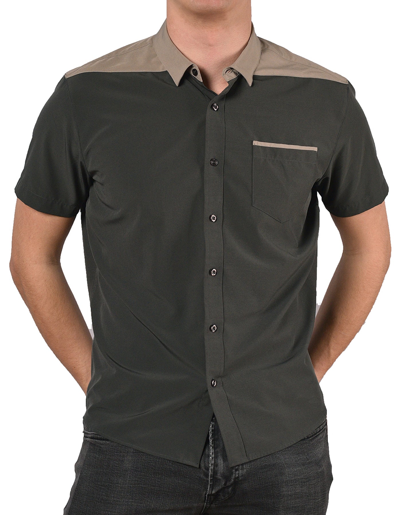 Short Sleeve Button-Up "Point" Shirts