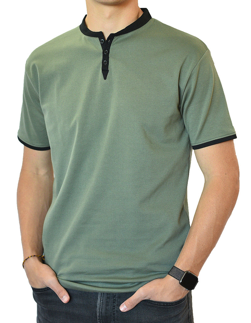 Short Sleeve Henley