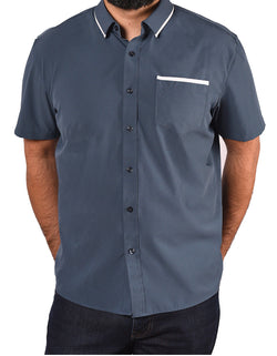 Short Sleeve "Edge" Button-Up