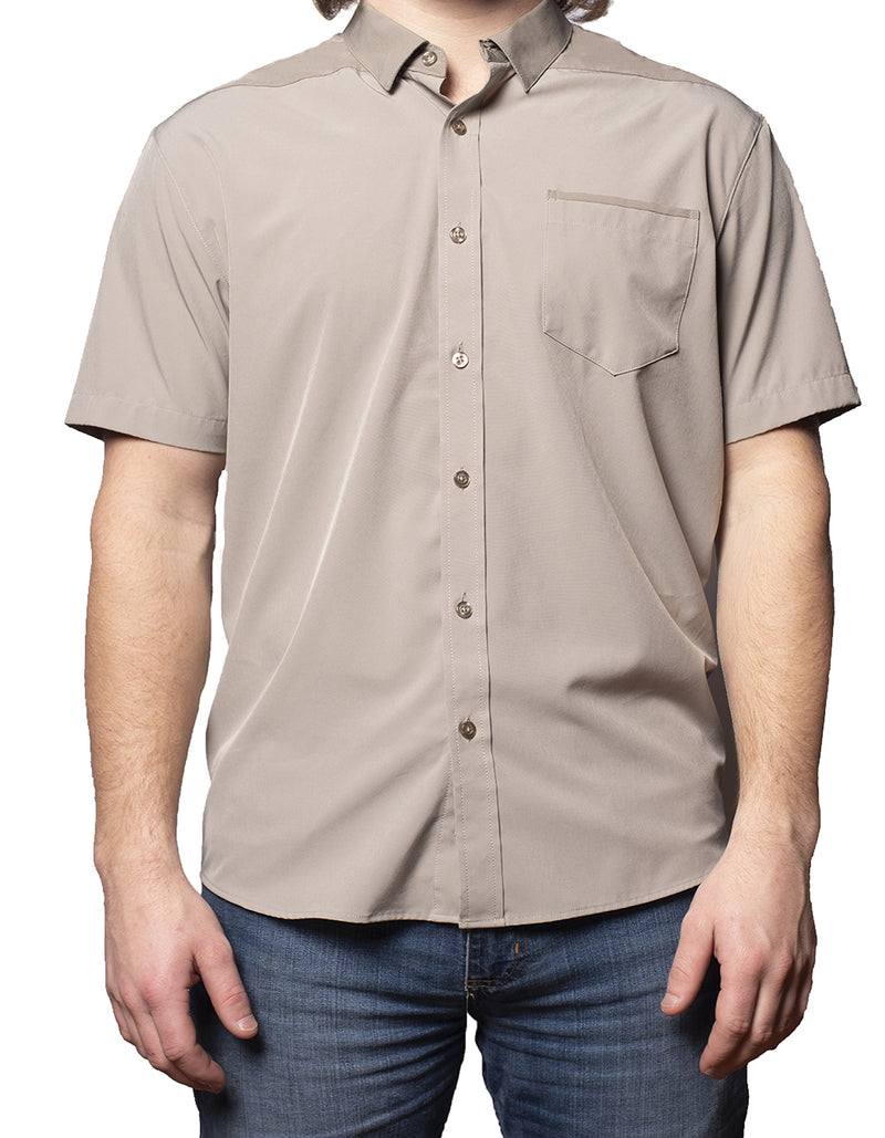 Short Sleeve "Point" Button-Up