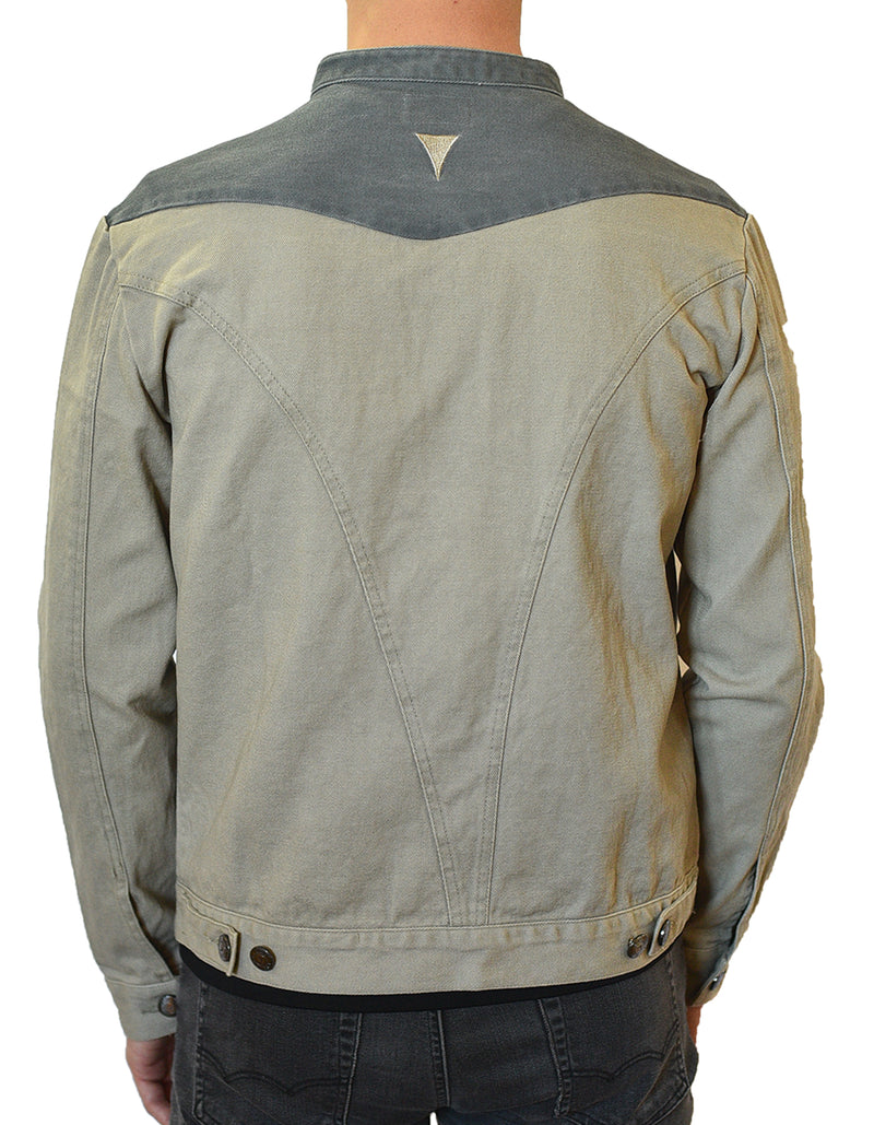 Not Your Classic Jean Jacket - Better! Durable, Soft Denim in Washed Taupe/Beige