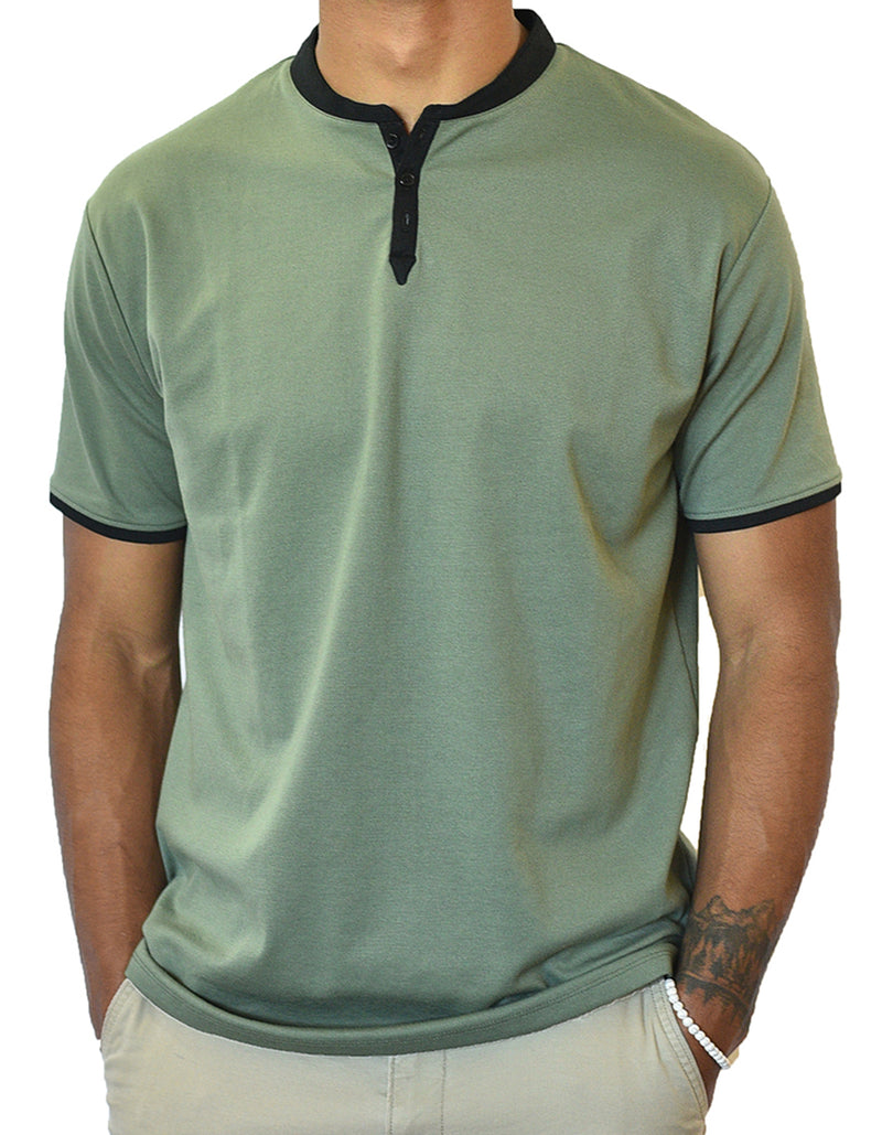 Short Sleeve Henley