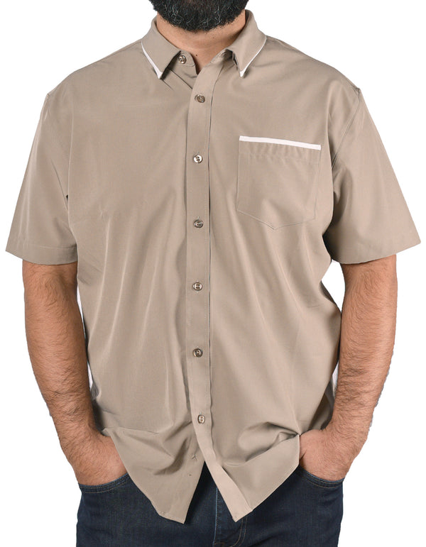 Short Sleeve "Edge" Button-Up