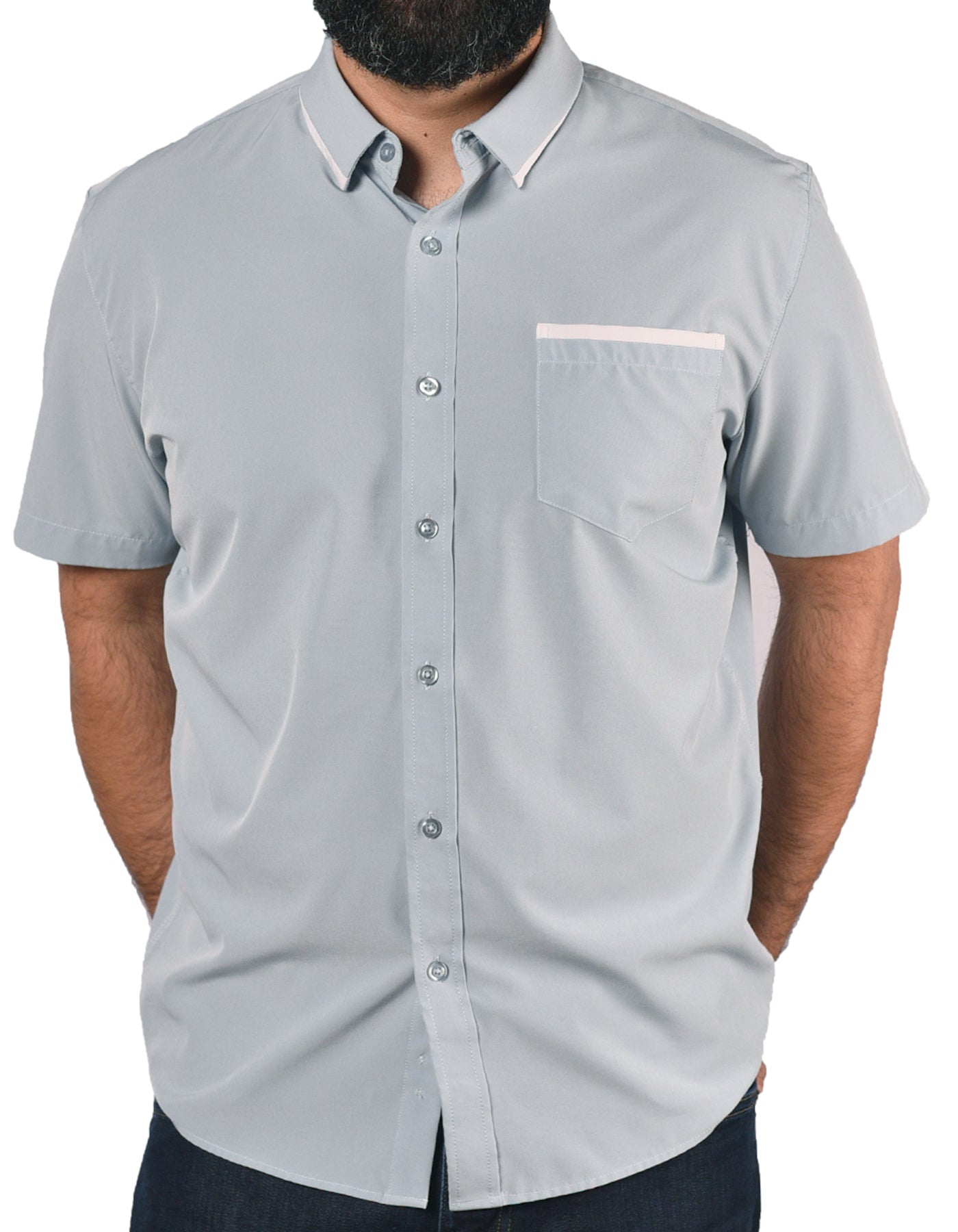 Short Sleeve "Edge" Button-Up