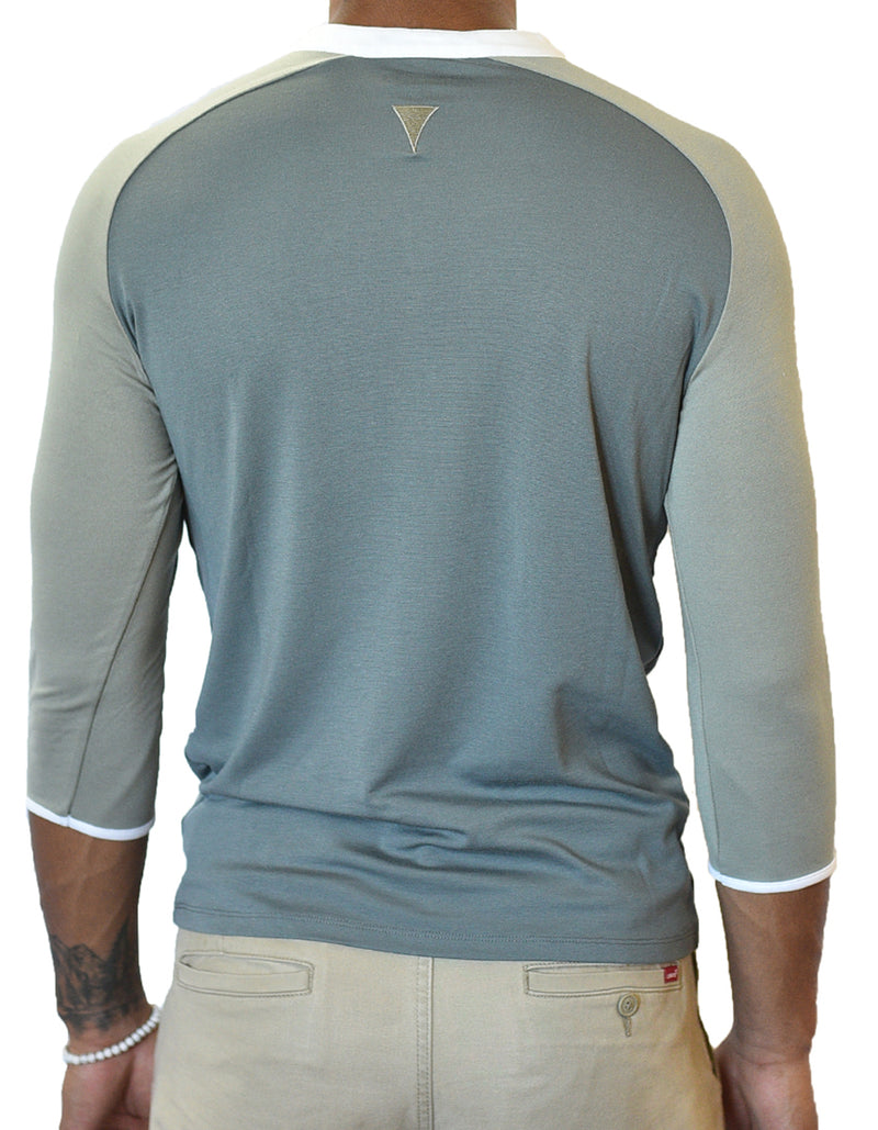 543 MS Men's 3 button Henley Tunic Shirt