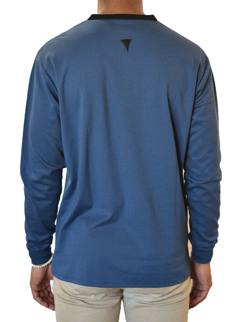 Long Sleeve Henley Slit Collar (6-Pack Bundle)