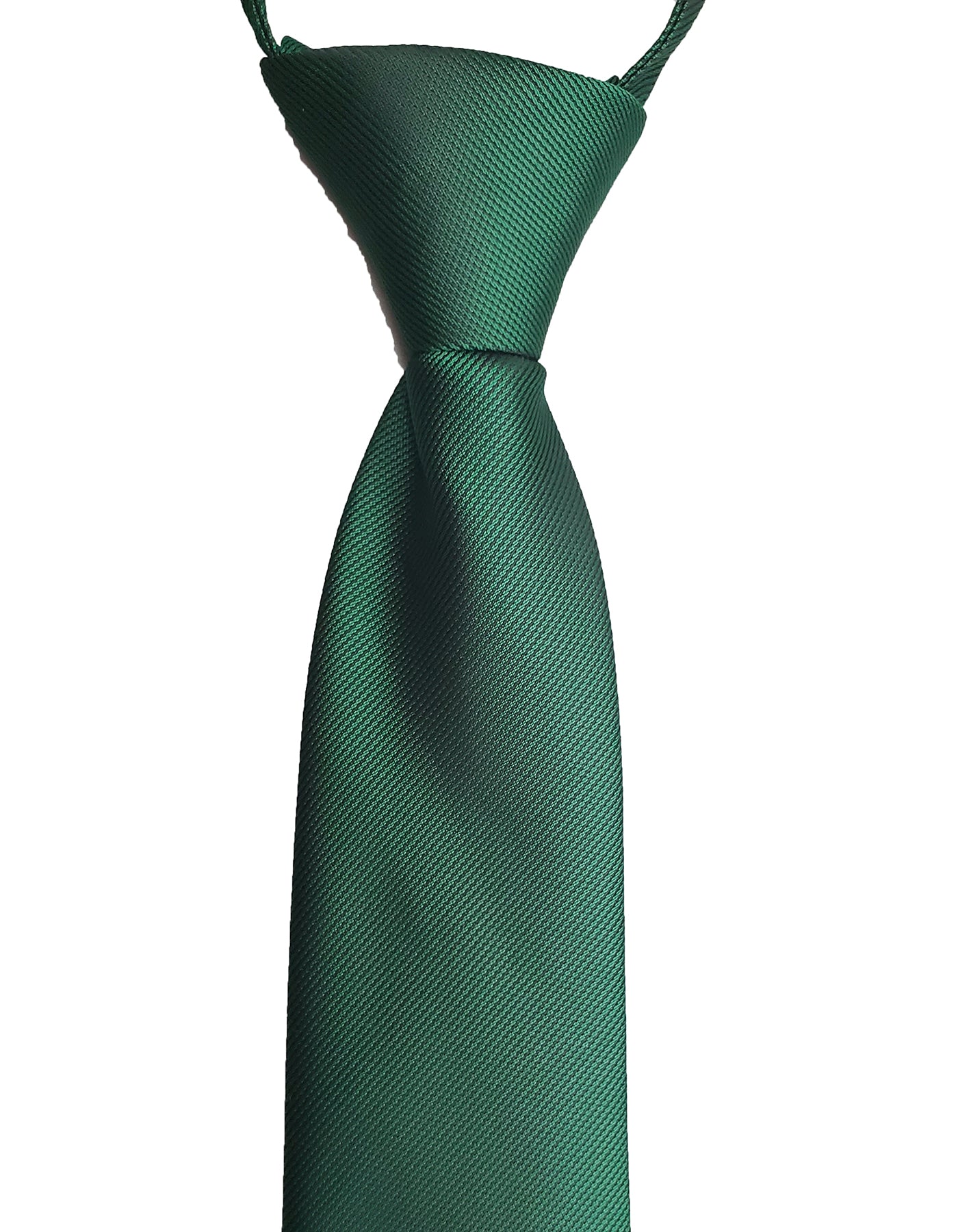 Dark Hunter Green Tie - Standard Zipper Zip-Up Necktie
