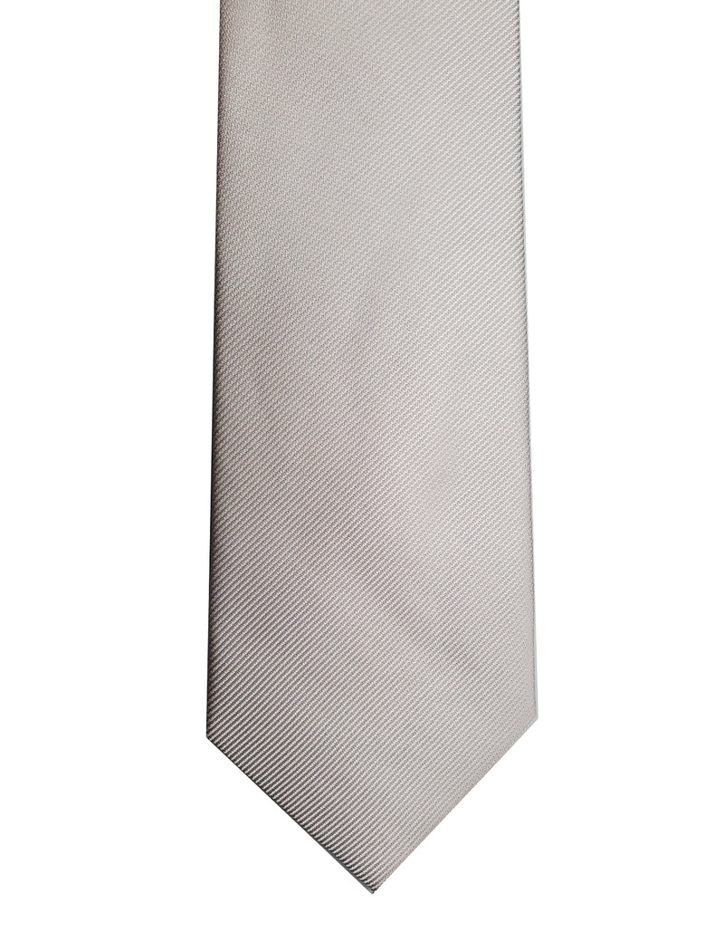 Taupe Beige Light Brown Tie - Standard Zipper Zip-Up Necktie