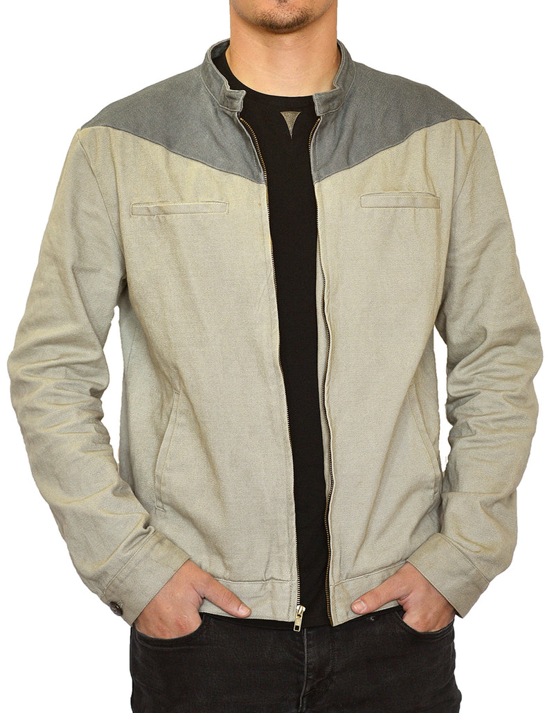 Not Your Classic Jean Jacket - Better! Durable, Soft Denim in Washed Taupe/Beige