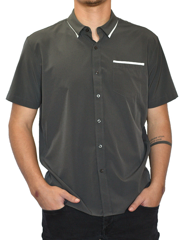 Short Sleeve "Edge" Button-Up