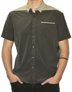 Short Sleeve "Point" Button-Up